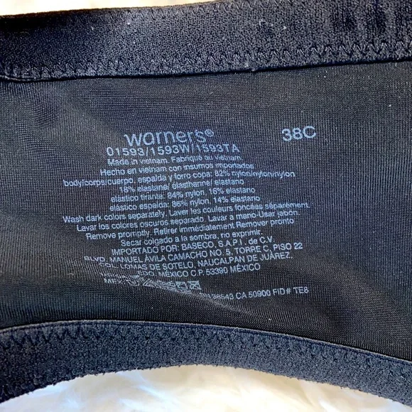 Warner’s Black Underwire Adjustable Bra - Picture 4 of 7